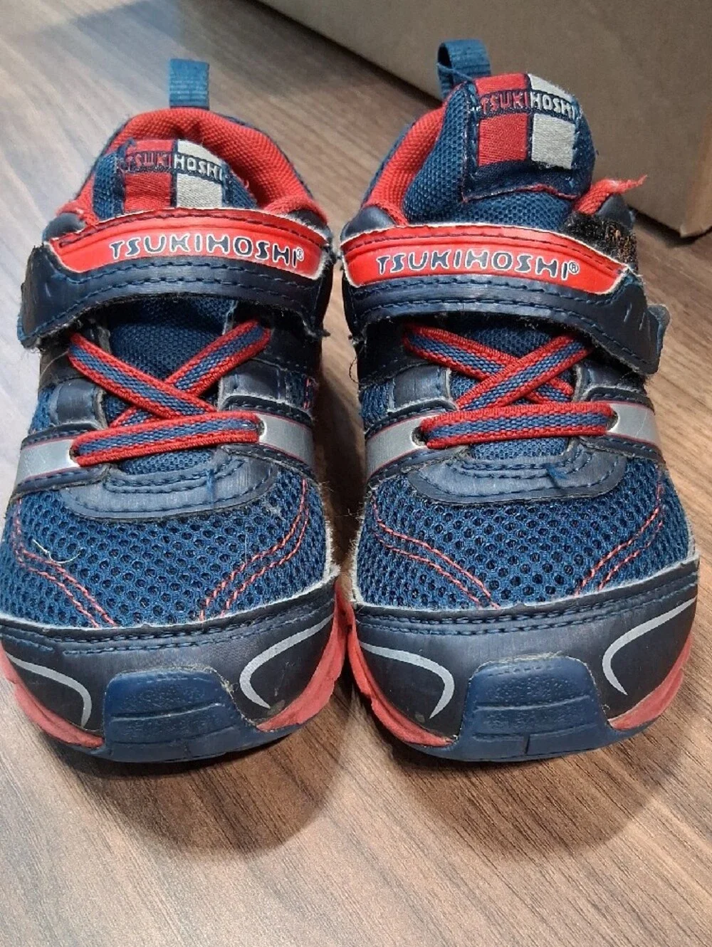 Kids Navy and Red Athletic Sneakers - Comfortable Everyday Play Shoes
